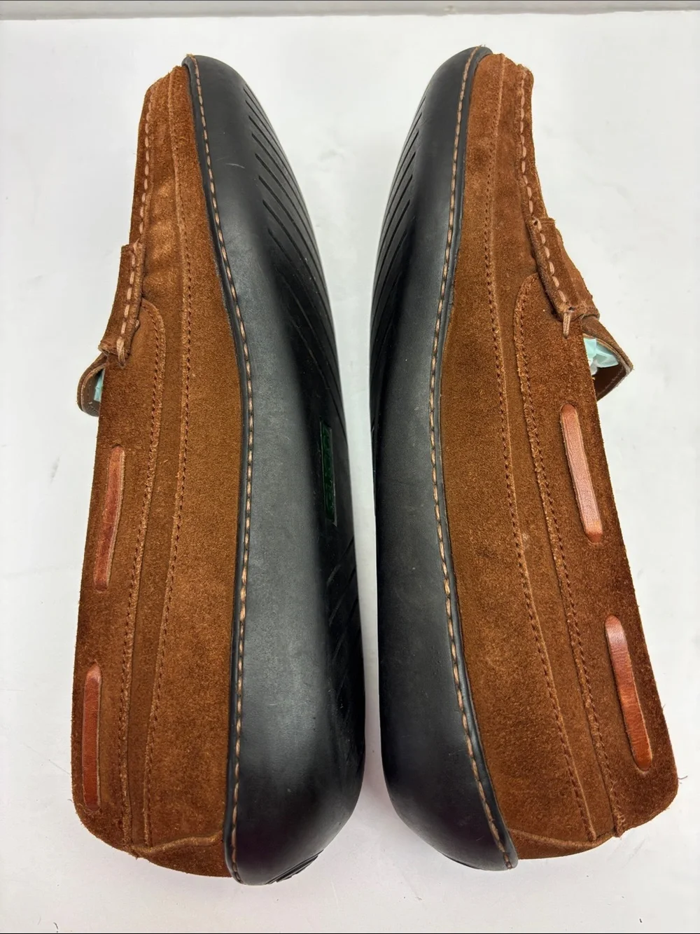 Gucci Men's Brown Suede Penny Loafers with Gold Crest, SZ 43 D, box 56